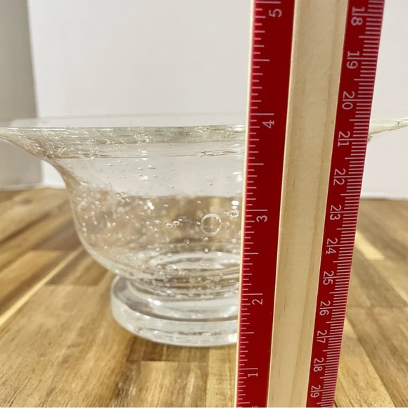 Southern Living At Home Tiny Bubbles Collection Centerpiece Clear Glass Bowl - Picture 8 of 10